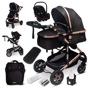 GaGaDumi Florida Kinderwagen Kinderwagen 3 in 1 - mit Autositz - Aluminium - Bild 1 von 43