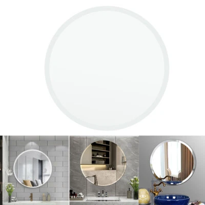 Bathroom Vanity Mirror Simple Round Self Adhesive Bedroom Wall Mirror Hallway - Image 1 of 4