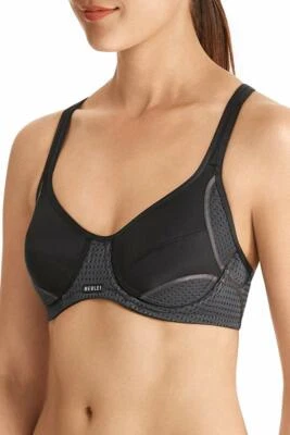 Berlei Electrify White Mesh Underwired Sports Bra Black 32 A - Image 1 of 2