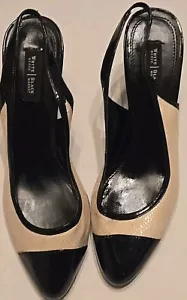 ZAPATOS DE SALÓN CASA BLANCA MERCADO NEGRO CHAROL BRONCEADO REPTIL CON CORDONES 8,5 - Imagen 1 de 4