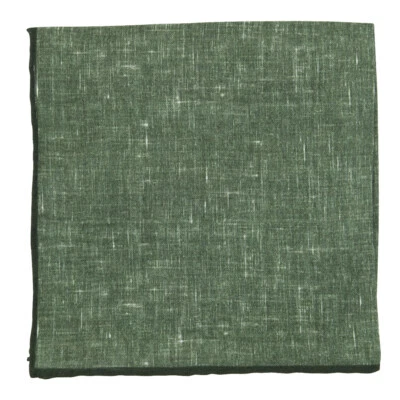 New Fiori Di Lusso Olive Green Melange Pocket Square -  x 12" - (FL719177) - Image 1 of 4