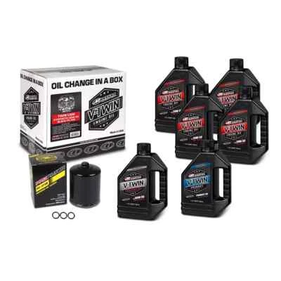 Maxima Synthetic 20W50 комплект для замены масла с 3 отверстиями черный фильтр Harley Twin Cam 99-17 - Изображение 1 из 4