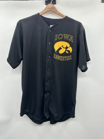 Vintage 1990’s Off The Bench Iowa Hawkeyes Black Baseball Jersey Large Football Cover