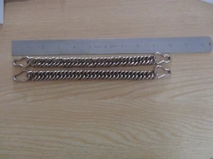 Passendes Paar 250 mm (9 3/4") Vintage "Never Rust" Nickelsilber Stirnketten - Bild 1 von 3