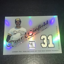 2001 Topps Tribute DAVE WINFIELD Game Worn Jersey Relic SP Padres HOF Retired #
