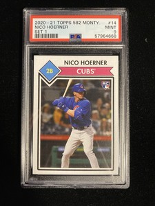 2020-21 Topps 582 Montgomery Club #14 Nico Hoerner RC PSA 9 Mint POP 1