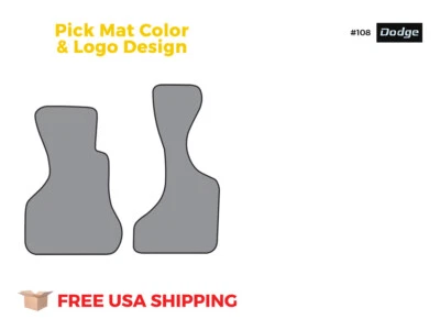 FITS 1978-1980 Dodge B300 Van Floor Mat Frt Row 2pc Cutpile - Image 1 of 4