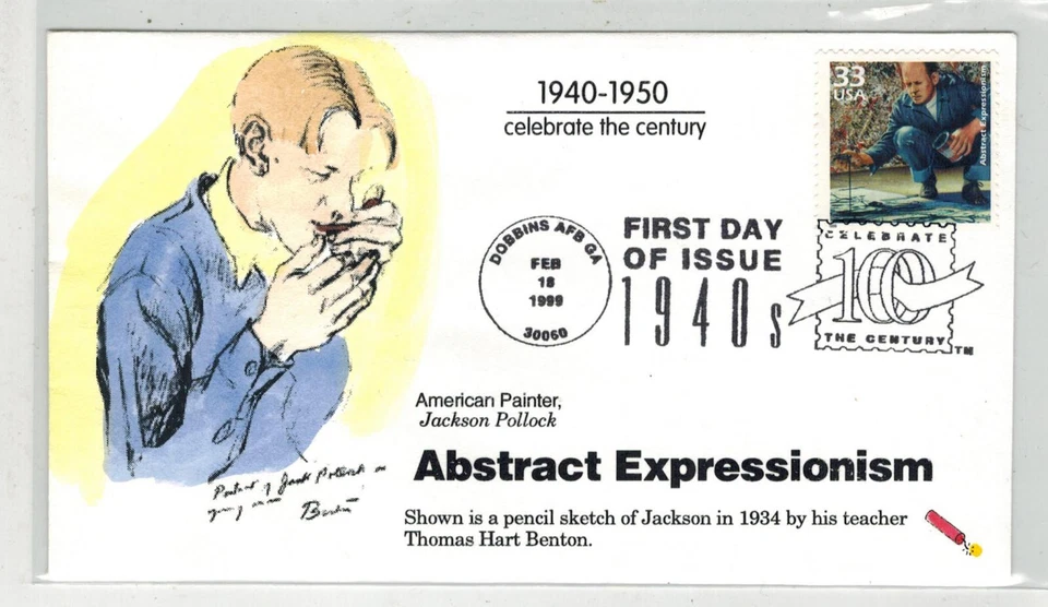 DYNAMITE HANDPAINTED / TINTED CELEBRATE CENTURY 1940s ABSTRACT EXPRESSIONISM ART - Image 1 of 1