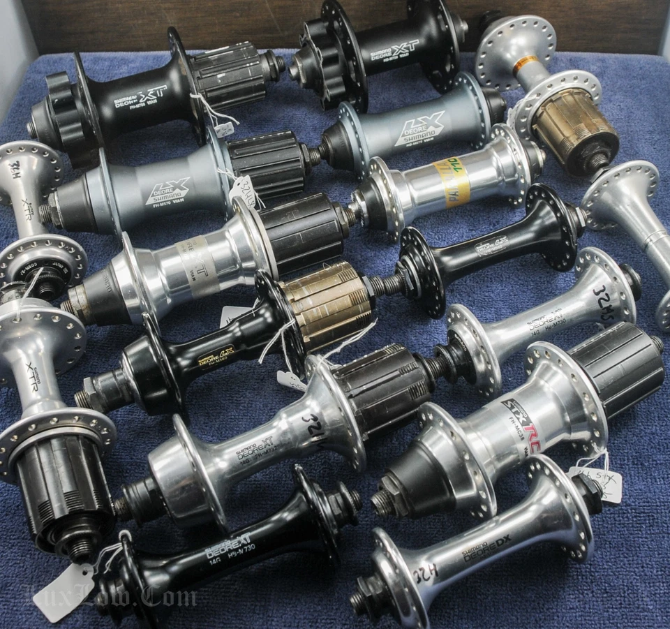 Vintage Old School Shimano MTB Bike HUBS XTR XT DX LX  32h 36h Mountain Bicycle - Image 1 of 1