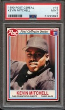 1990 POST CEREAL 15 KEVIN MITCHELL PSA MINT 9
