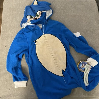 Sonic the Hedgehog Niños Pijama Talla 10 Una Pieza Sudadera con Capucha  Foto 1 de 4