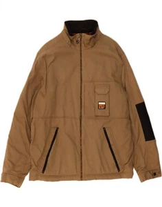 TIMBERLAND Mens Bomber Jacket UK 42 XL Beige Colourblock Polyamide DA66 - Picture 1 of 5