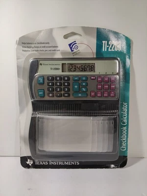 Texas Instruments TI-2200+ Black 8-Digits LCD Handheld Calculator with Cover New - Image 1 of 4