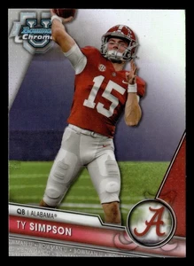Ty Simpson 2023 Bowman U Chrome REFRACTOR #23 Alabama Crimson Tide ROOKIE - Picture 1 of 2