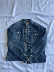 LEVI JACKET Easy Rider SNAP BUTTON FRONT & POCKETS - DENIM BLUE Medium Jr Size - Picture 1 of 6