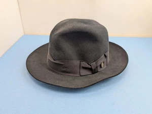 Sombrero Stetson Royal Deluxe Negro Fedora 7 1/2 JJ Hat Fifth Ave - Imagen 1 de 15