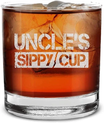 Taza de whisky grabada Uncle'S Sippy Cup promocionada a tío nuevo tío Foto 1 de 4