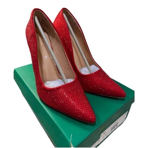 Lauren Lorraine Dori Red Rhinestone Pumps – Size 7.5 – New With Box - Picture 1 of 10