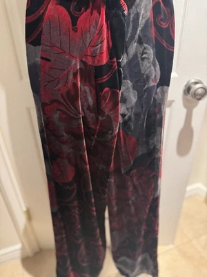 Silk Velvet Harari Printed Pants NU sz M  Draw String - Image 1 of 4