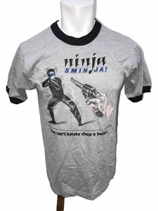 Camiseta JRS Enterprises Ninja Sminja Real DE COLECCIÓN 1985 EE. UU. SEIS TALLA Pequeña ¡LEER!! - Imagen 1 de 10