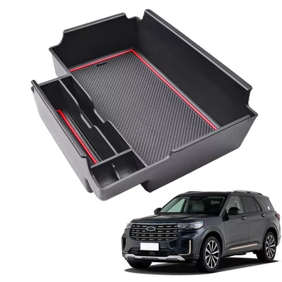 For 2020-2025 Ford Explorer Car Center Armrest Storage Box Organizer Accessories - Image 1 of 4