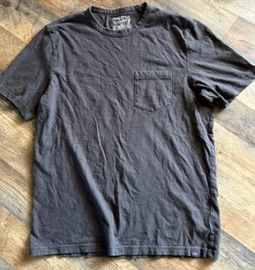 Faherty T-Shirt Uomo Media Lavata dal Sole Manica Corta Tasca Grigio Cotone - Foto 1 di 4