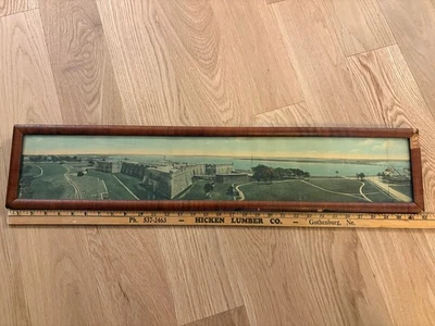 Litografía De Colección Color US Military Fort Marion St. Augustine Florida Panorámica 32"x6.5" Foto 1 de 4