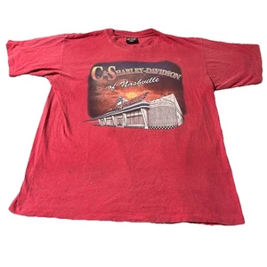 Vintage 90s Harley Davidson Motorcycles Faded Red Biker Shirt Size XL  - Bild 1 von 8