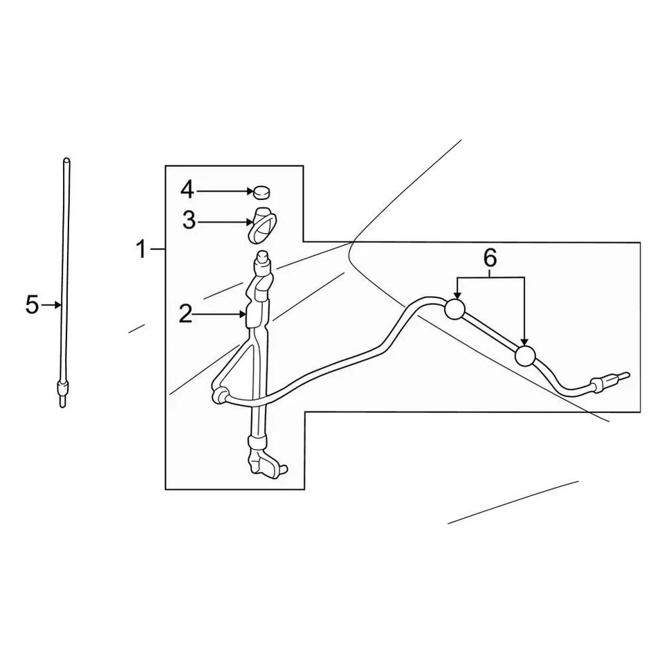 For Toyota Tundra 2004-2006 Toyota 86300AF020 Radio Antenna Assembly Foto 1 de 2
