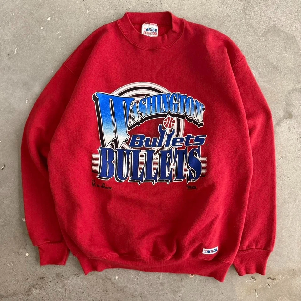 Vintage 90s Washington Bullets Basketball finals Red Sweatshirt VK04142 - Image 1 of 1