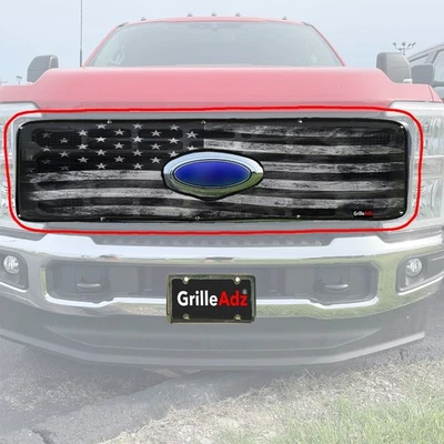 2024 & 2025 FORD SUPER DUTY "WIDE" Tactical FLAG Bug Screen 902-39 GrilleAdz® - Image 1 of 4