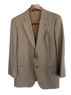 Armani Collezioni Men Taupe Wool/Silk  Blazer Sz L - Image 1 of 4