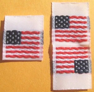 50 PCS WOVEN CLOTHING LABELS, UNITED STATES AMERICAN FLAG - USA - Picture 1 of 1