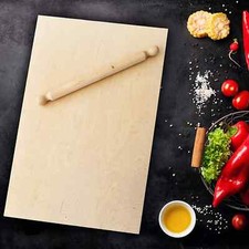 Spianatoia Asse Stendi Pasta Per Impastare In Legno di Betulla 75x50 + Matt.