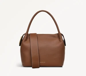 Radley Small Leather Brown Saddle Grab Crossbody Bag Ivydale Road H2008211 - Picture 1 of 5