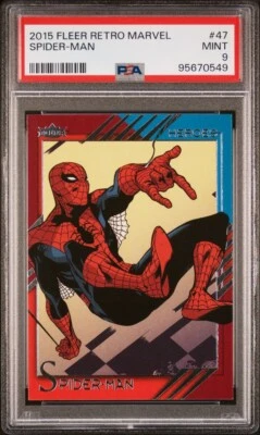 Fleer Retro Marvel #47 Spider-Man 2015 PSA 9 como nuevo  Foto 1 de 4