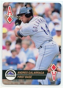 1994 Bicycle Baseball Aces Playing Card - Andres Galarraga - Colorado Rockies