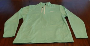 Callaway Men’s Large Performance Quarter Zip Pullover Lime Green W/Pockets - Picture 1 of 8