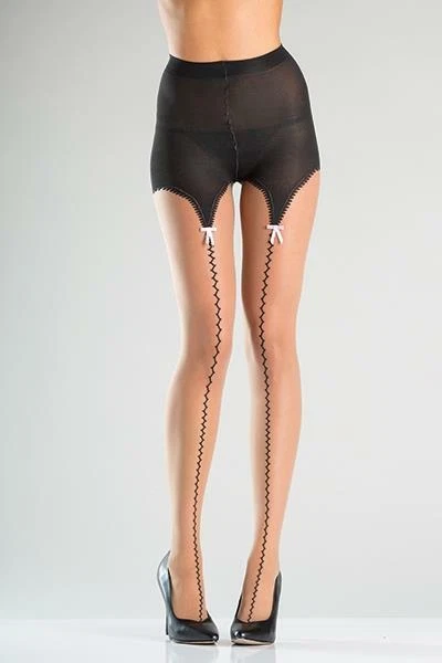Sexy BE WICKED Transparente FAUX Ligas CORREAS Cinturón Arco Costura Medias PANTIMEDIAS Nylons Foto 1 de 1