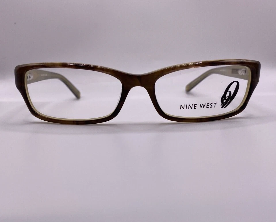 Nine West NW 418 09D5 Olive Brown Plastic Optical Eyeglasses Frame 52-16-135 418 - Image 1 of 4