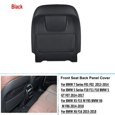 Black Front Seat Back Panel Cover For BMW F01 F02 X5 F15 X6 F16 F10LCI F18LCI - Image 1 of 4