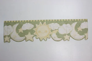 WAVERLY DREAM WITH ME MOON STARS WALLPAPER BORDER 5 YDS x 7 INCHES PREPASTED - Picture 1 of 7
