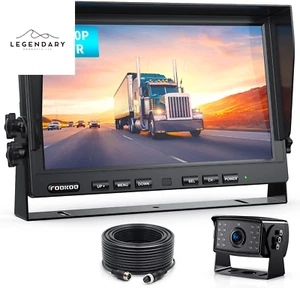 Ⅱ 10" 1080P Wired Backup Camera System,10-Inch HD Dual Split Screen Monitor with - Picture 1 of 12
