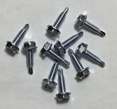 Tec Screw 1/4″ X 1″ #2 Point Self Tap Drilling Hex Head Flange Lock Steel Metal