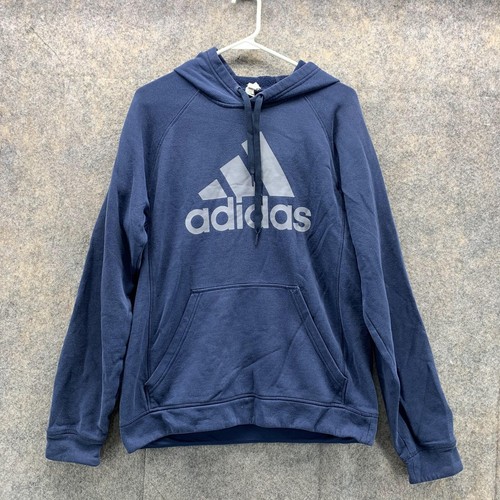 VETEMENTS Felpa con cappuccio blu Adidas uomo adulto medio tasche all'aperto cordino foderato