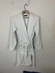 LRL Ralph Lauren Damen Morgenmantel klein weiß Plüsch Gürtel Spa gesticktes Logo - Bild 1 von 9