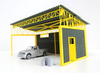 Wyświetlacz modeli samochodów Otwarty garaż 'Metal'' szopa na blachy Skala 1:43 Diorama model 1/43