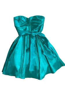 Calvin Klein Women's Cocktail Prom Sea Green Satin Strapless Size 14 NWT - Picture 1 of 9
