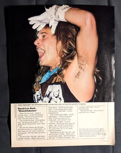 REVISTA DE LETRAS DAVID LEE ROTH BAND/AC/DC DE 1980 KNUCKLEBONES PÁGINA COMPLETA PINUP - Imagen 1 de 3