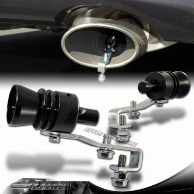 1 x Turbo Sound Black Fake Blowoff BOV Simulator Exhaust Muffler Pipe Whistle L - Image 1 of 4